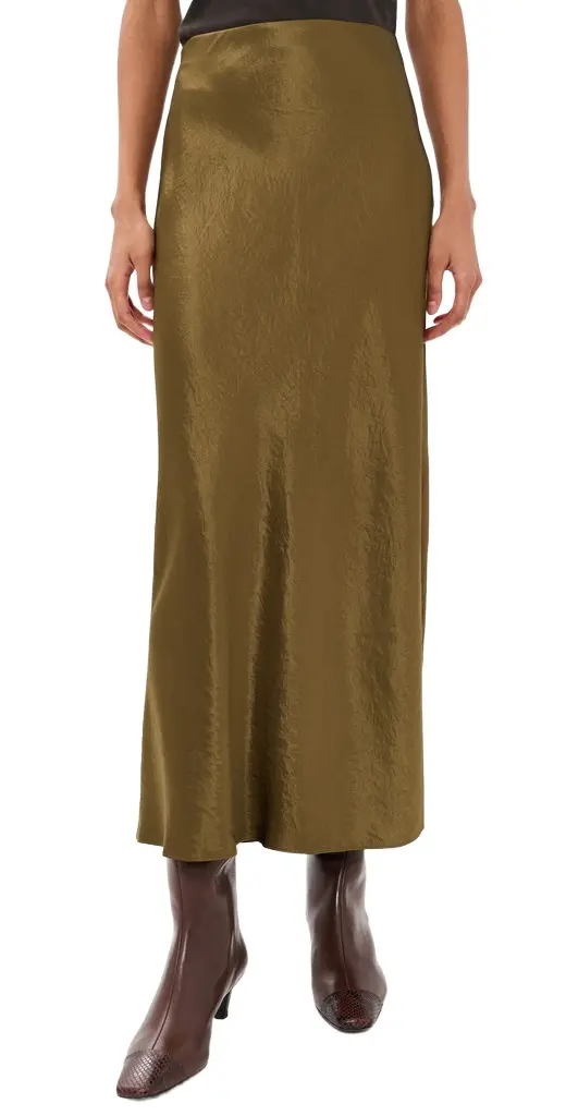Vince Side Slit Slip Skirt