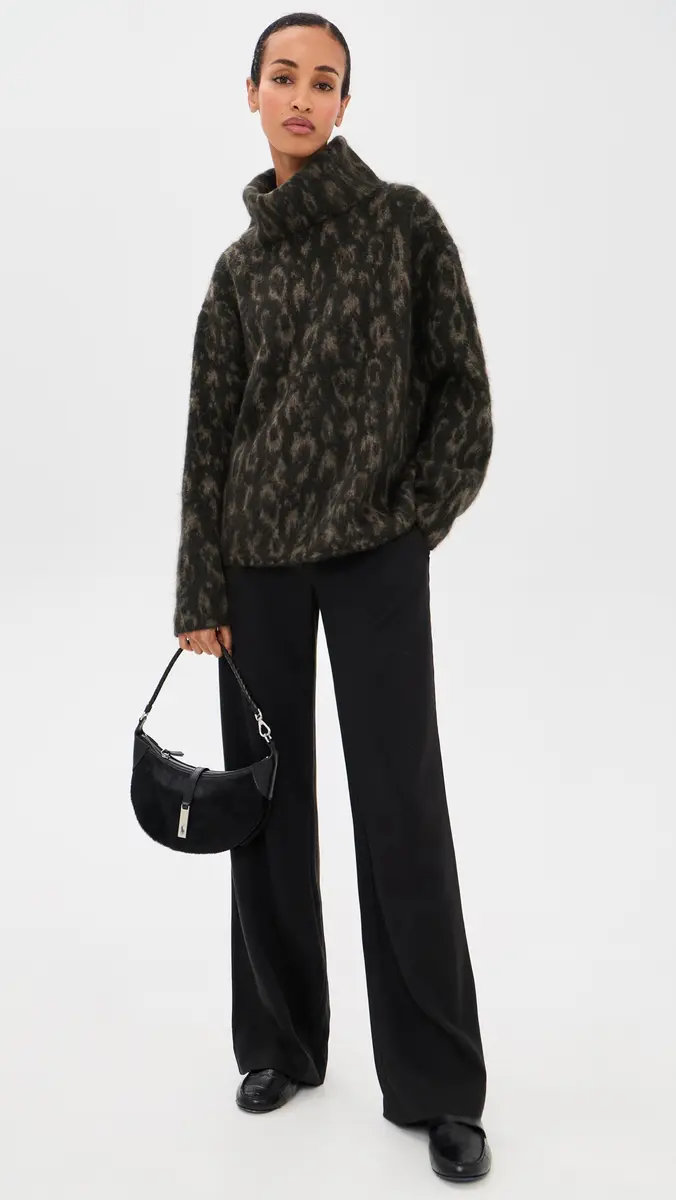 Vince Oversized Turtleneck Jacquard Sweater | Thumbnail 5 Vince Oversized Turtleneck Jacquard Sweater | Thumbnail 5
