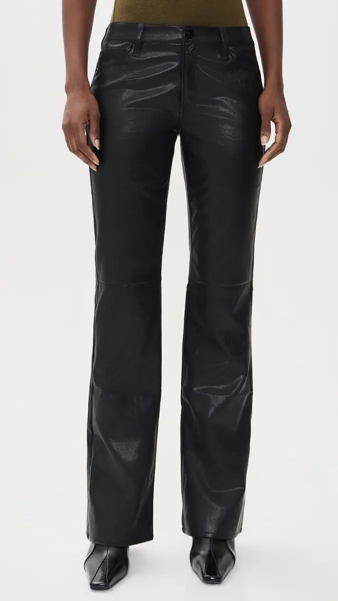 GOOD AMERICAN The Better Than Faux Leather Low Rise Boot Cut Pants | Thumbnail 2 GOOD AMERICAN The Better Than Faux Leather Low Rise Boot Cut Pants | Thumbnail 2
