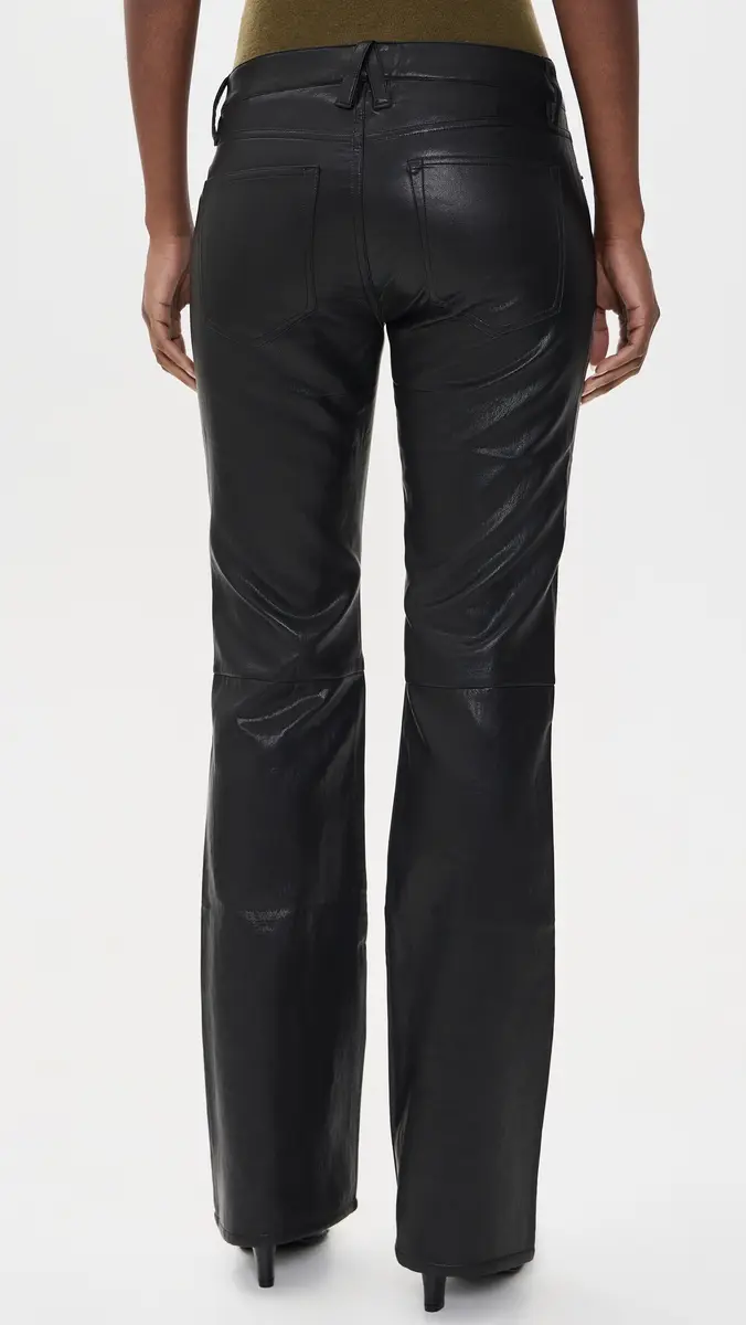 GOOD AMERICAN The Better Than Faux Leather Low Rise Boot Cut Pants | Thumbnail 3 GOOD AMERICAN The Better Than Faux Leather Low Rise Boot Cut Pants | Thumbnail 3