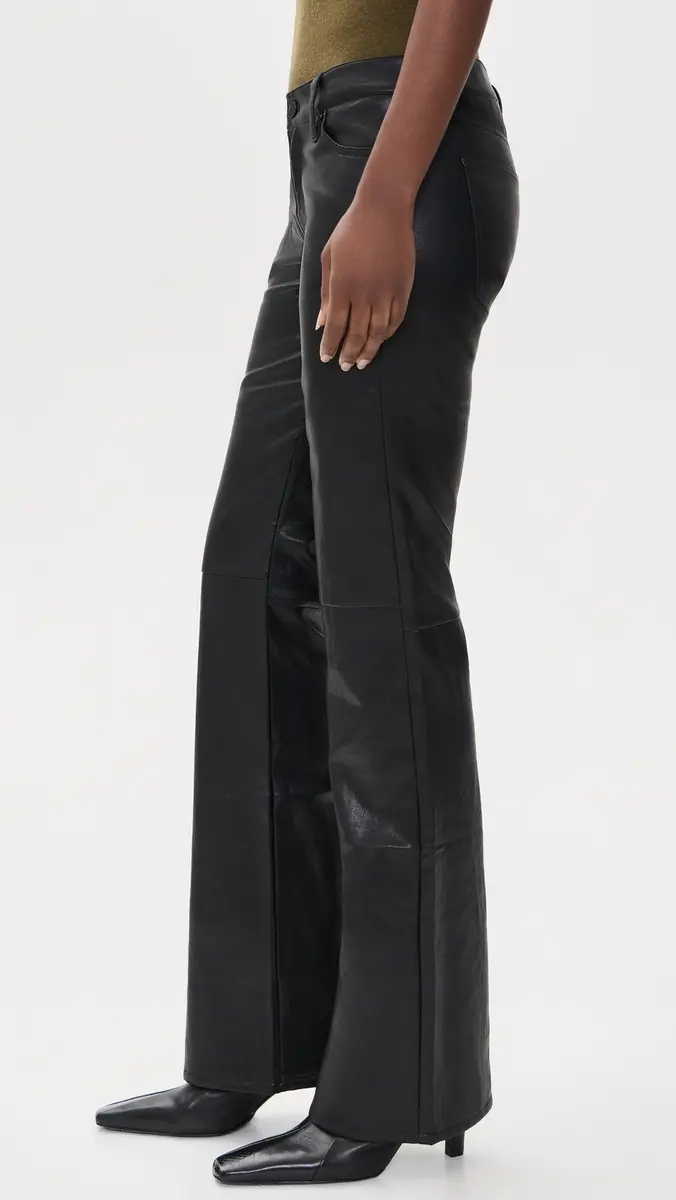 GOOD AMERICAN The Better Than Faux Leather Low Rise Boot Cut Pants | Thumbnail 4 GOOD AMERICAN The Better Than Faux Leather Low Rise Boot Cut Pants | Thumbnail 4