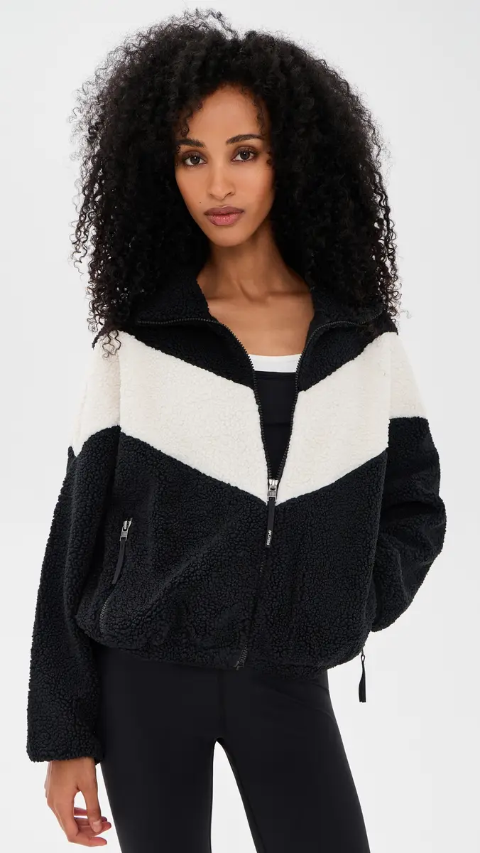 Splits59 Lottie Chevron Sherpa Full Zip Jacket | Thumbnail 2 Splits59 Lottie Chevron Sherpa Full Zip Jacket | Thumbnail 2