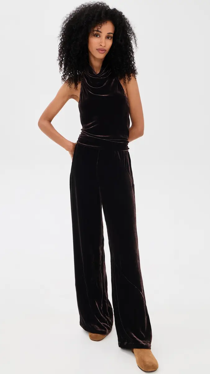 Paris Georgia Velvet Bias Lounge Pants | Thumbnail 5 Paris Georgia Velvet Bias Lounge Pants | Thumbnail 5