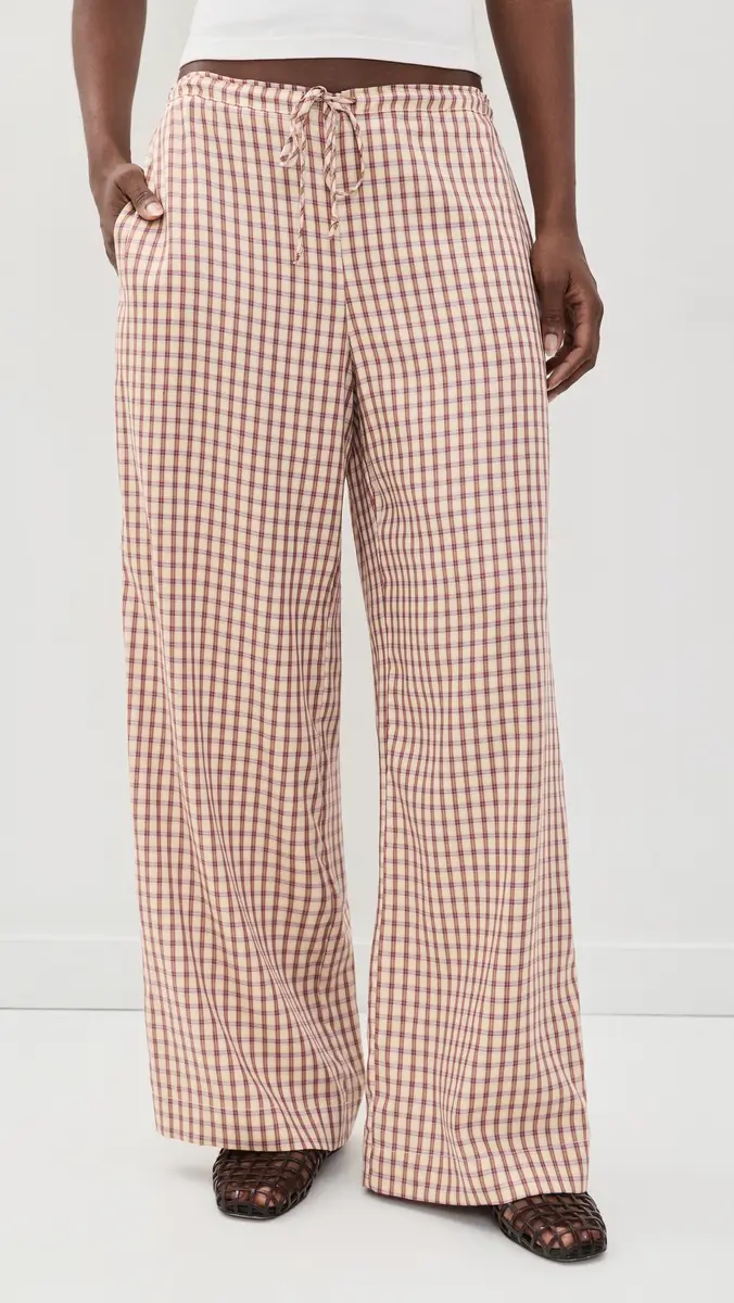 DONNI. DONNI. The Tencel Plaid Tie Pants | Thumbnail 2 DONNI. DONNI. The Tencel Plaid Tie Pants | Thumbnail 2