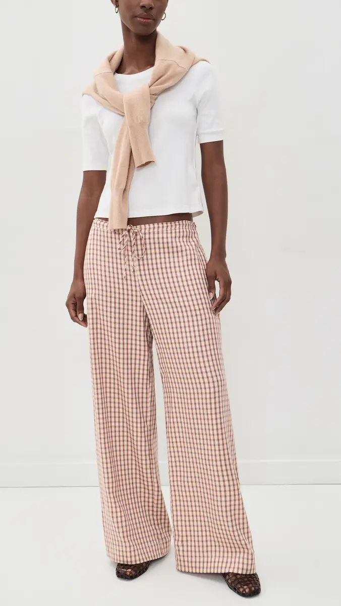 DONNI. DONNI. The Tencel Plaid Tie Pants | Thumbnail 5 DONNI. DONNI. The Tencel Plaid Tie Pants | Thumbnail 5