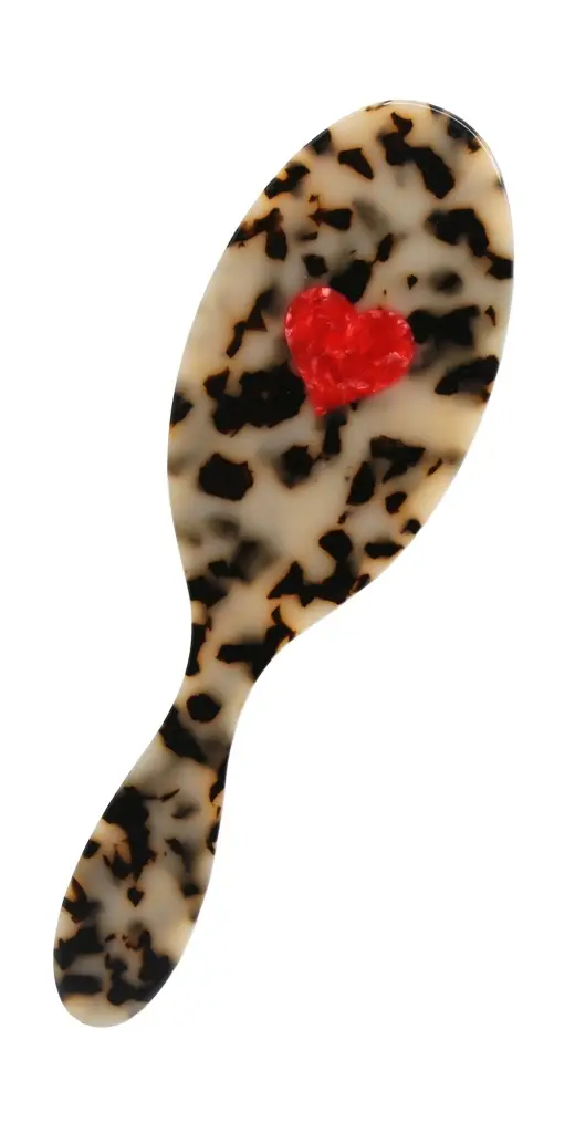 Solar Eclipse Hand-Painted Heart Amazing Hair Day Brush
