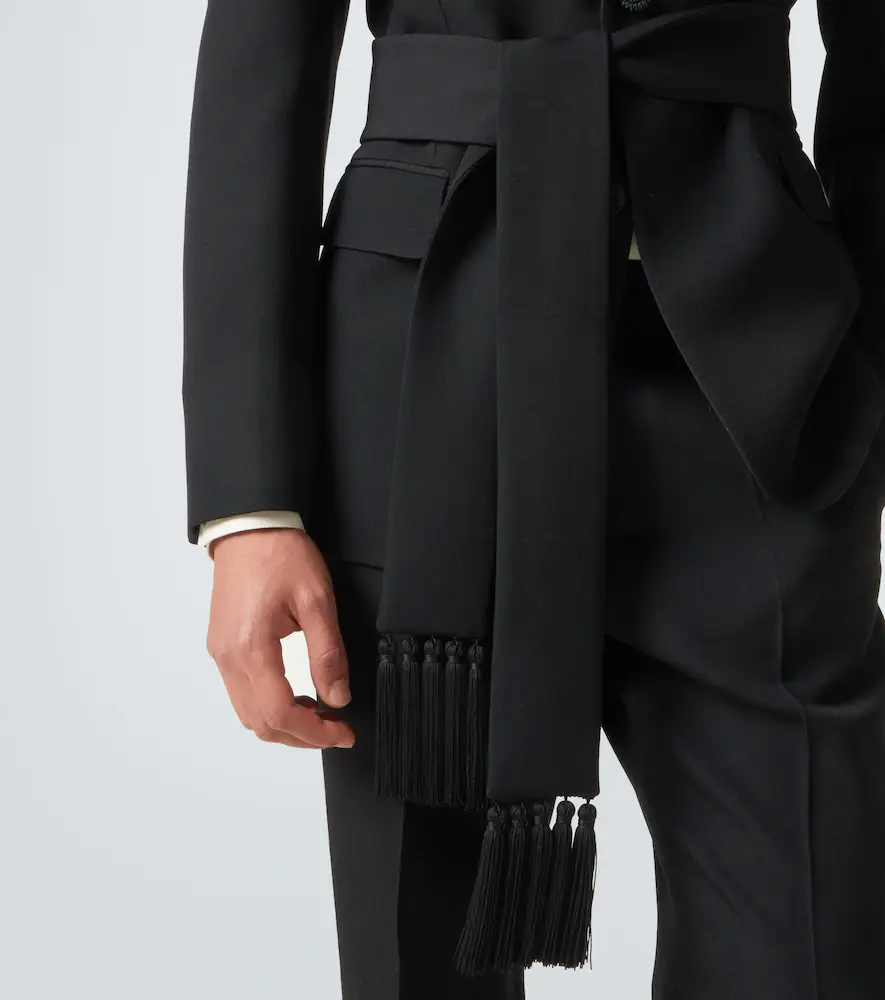 Valentino Garavani Belted virgin wool suit jacket | Thumbnail 6 Valentino Garavani Belted virgin wool suit jacket | Thumbnail 6