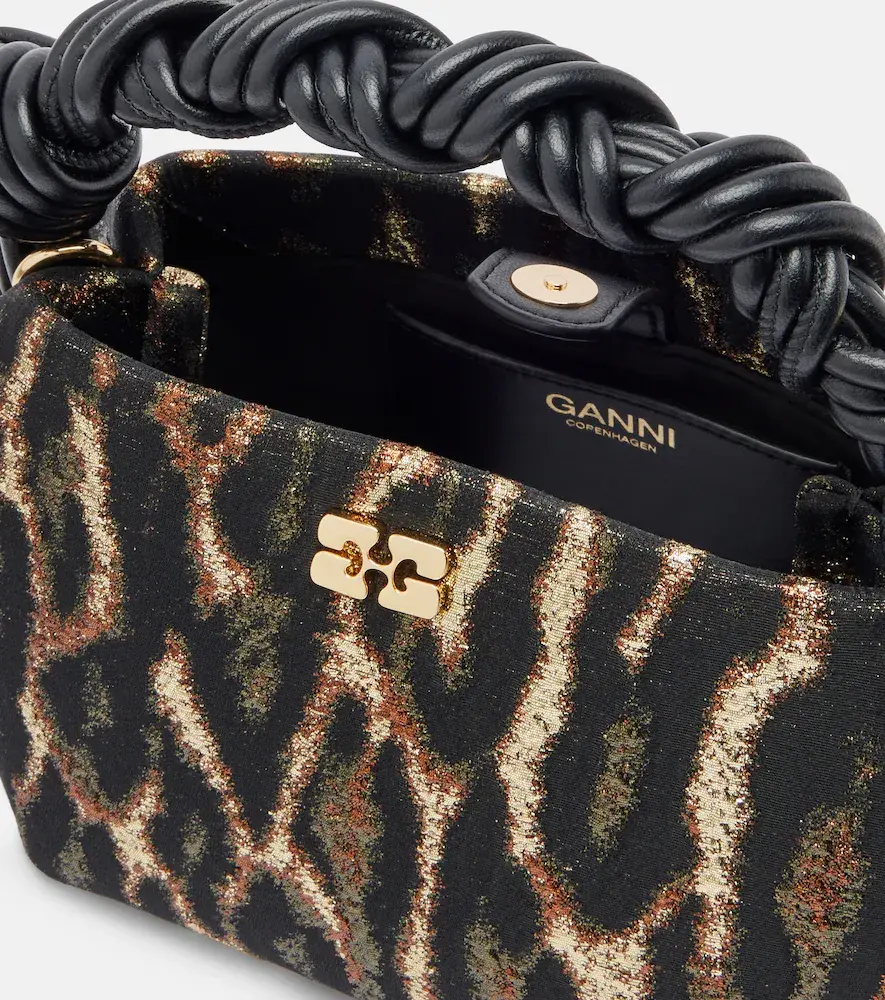 Ganni Bou Mini leopard-print cloqué top-handle bag | Thumbnail 2
