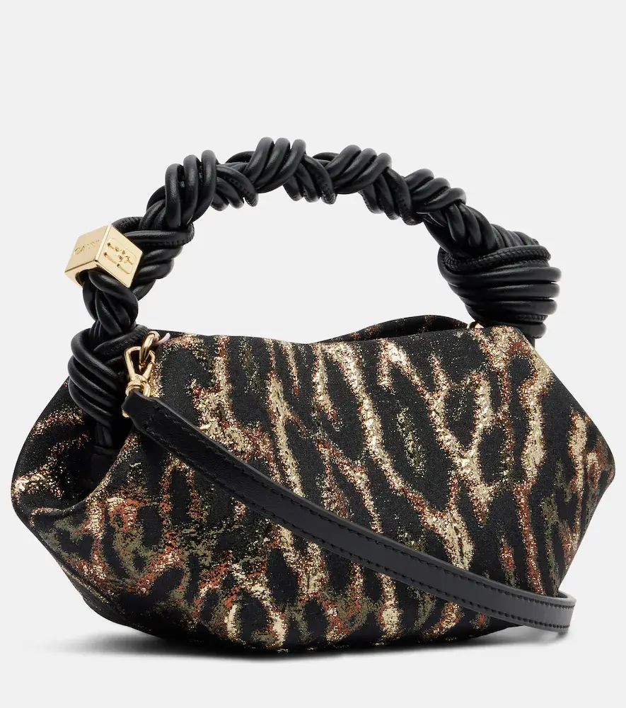 Ganni Bou Mini leopard-print cloqué top-handle bag | Thumbnail 3