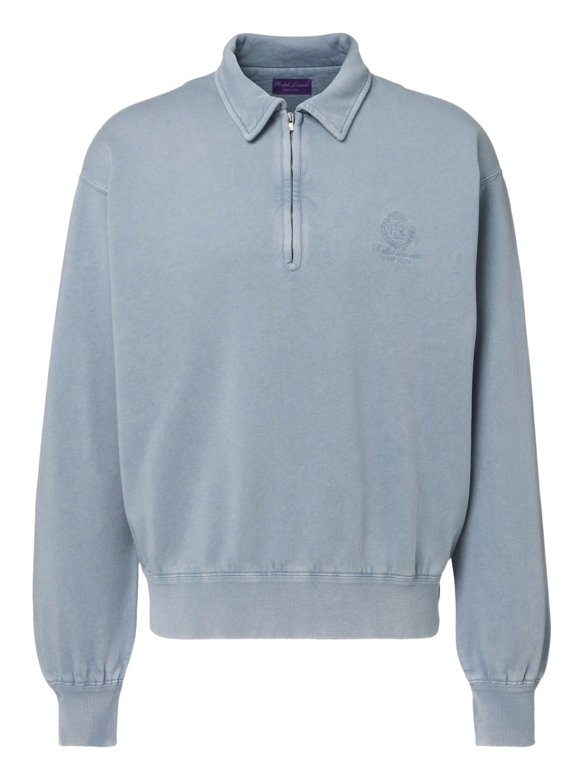 Cotton and cashmere fleece polo sweatshirt Cotton and cashmere fleece polo sweatshirt