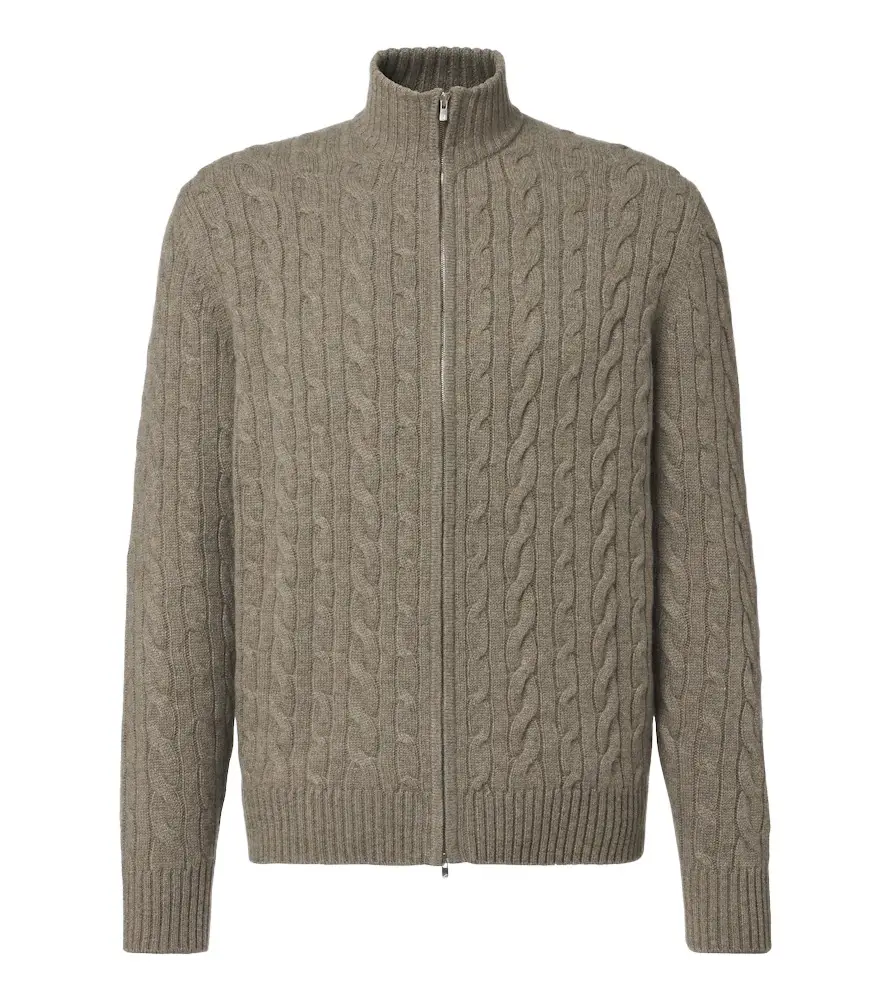 Regent Street cable-knit cashmere cardigan Regent Street cable-knit cashmere cardigan