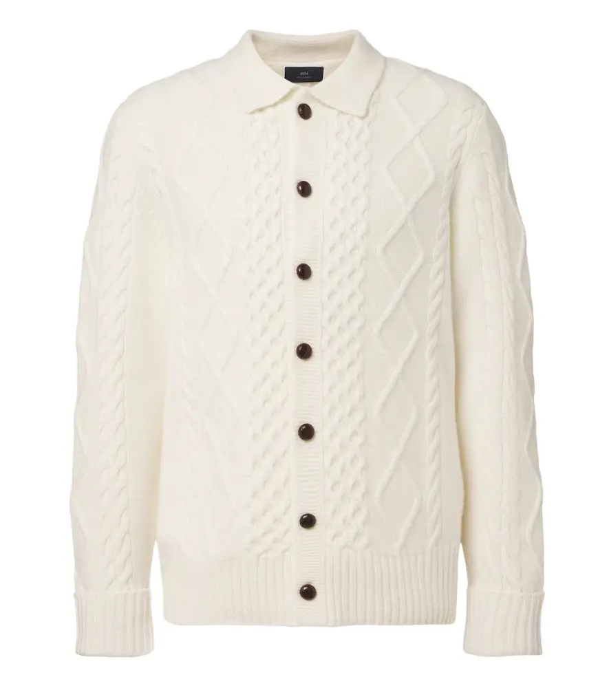 Mr Columbia cable-knit cashmere cardigan Mr Columbia cable-knit cashmere cardigan