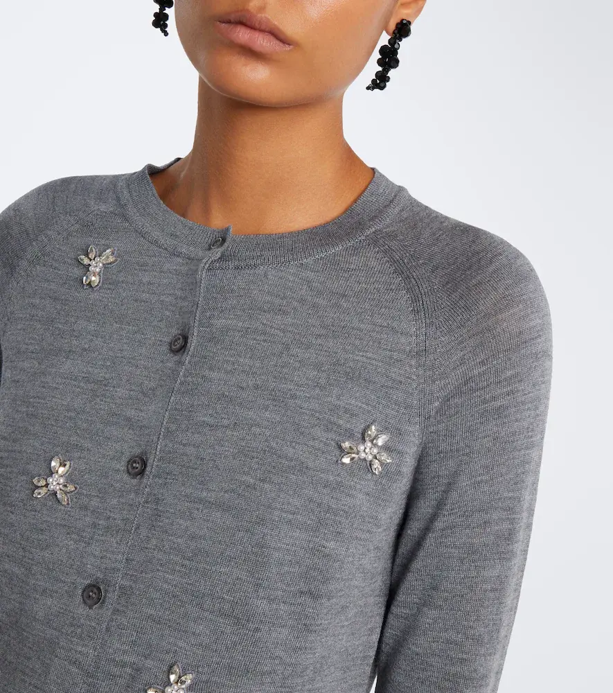 Simone Rocha Embellished wool and silk cardigan | Thumbnail 6 Simone Rocha Embellished wool and silk cardigan | Thumbnail 6