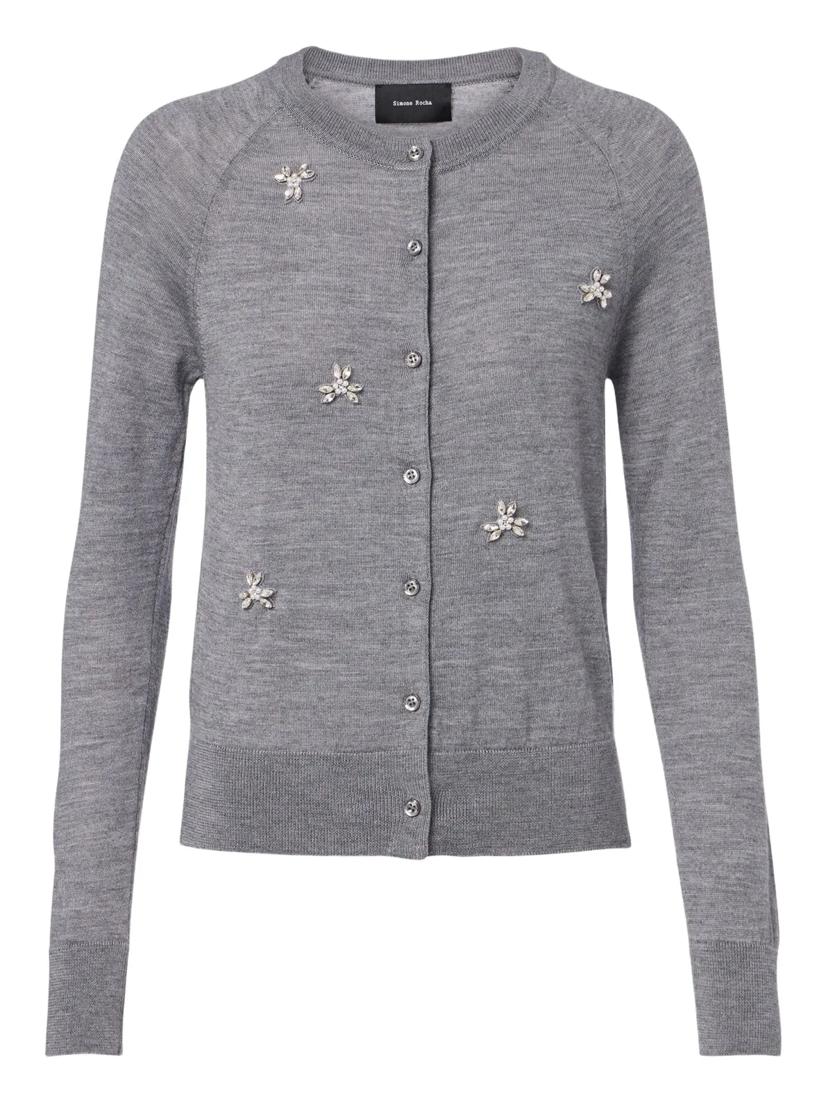Embellished wool and silk cardigan Embellished wool and silk cardigan