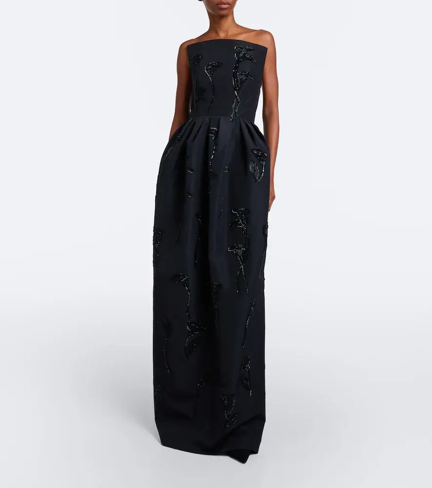 Carolina Herrera Embellished strapless silk bustier gown | Thumbnail 3 Carolina Herrera Embellished strapless silk bustier gown | Thumbnail 3
