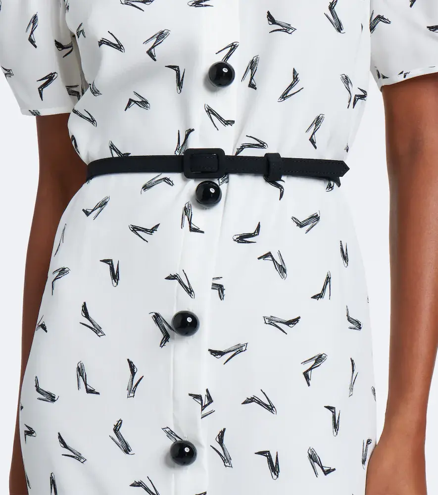 Carolina Herrera Belted silk crêpe de chine midi dress | Thumbnail 2 Carolina Herrera Belted silk crêpe de chine midi dress | Thumbnail 2