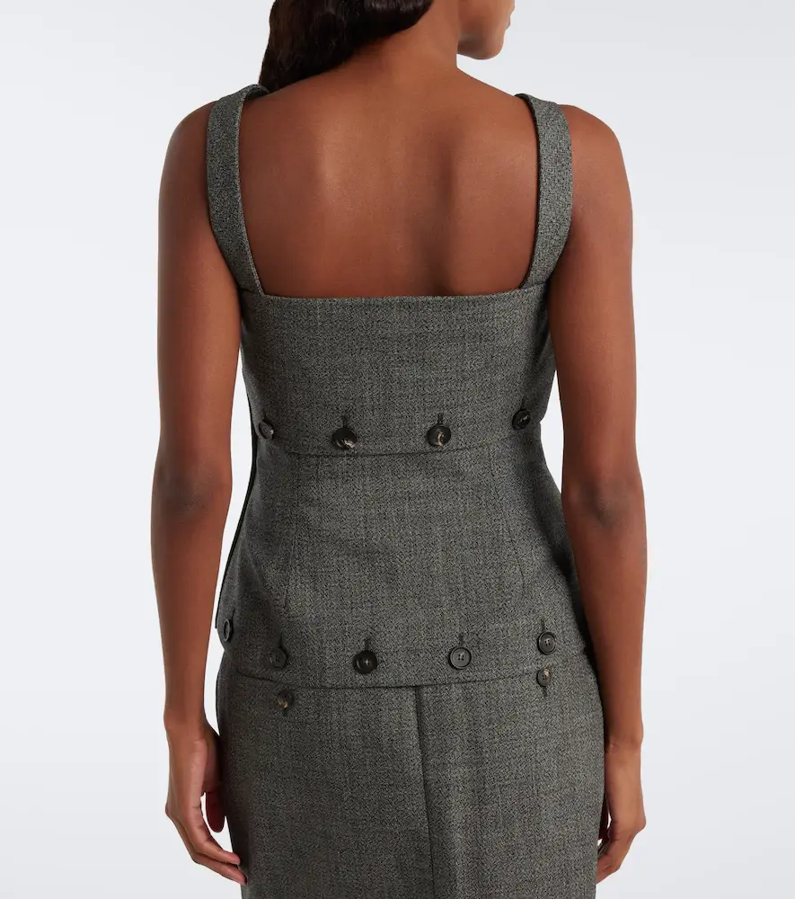 Ferragamo Paneled virgin wool top | Thumbnail 2 Ferragamo Paneled virgin wool top | Thumbnail 2
