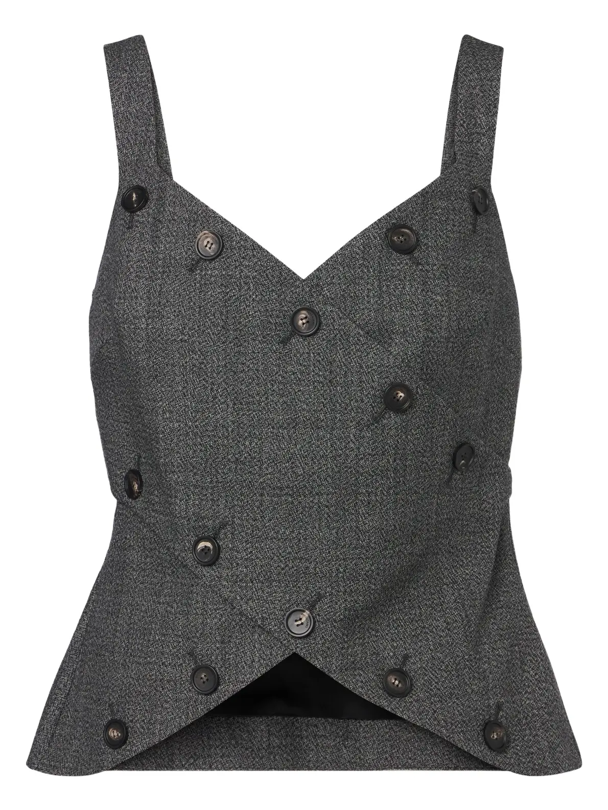 Ferragamo Paneled virgin wool top