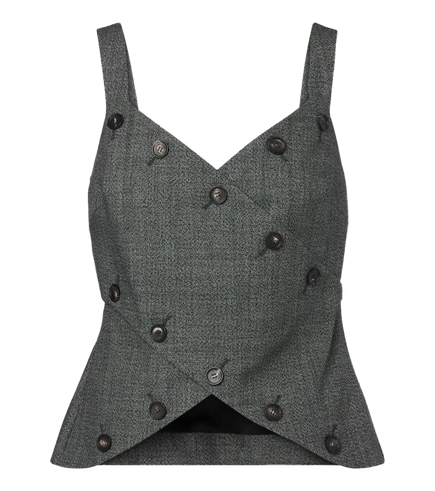 Paneled virgin wool top Paneled virgin wool top