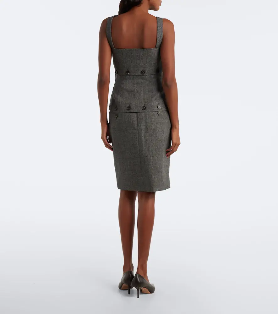 Ferragamo Paneled virgin wool midi skirt | Thumbnail 2 Ferragamo Paneled virgin wool midi skirt | Thumbnail 2