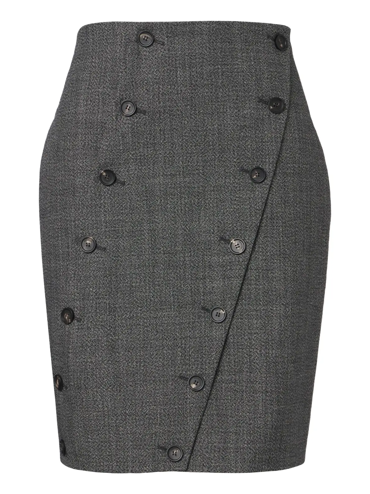 Ferragamo Paneled virgin wool midi skirt