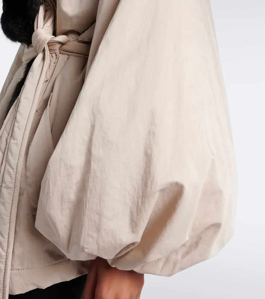 Magda Butrym Shearling-trimmed wrap coat | Thumbnail 5 Magda Butrym Shearling-trimmed wrap coat | Thumbnail 5