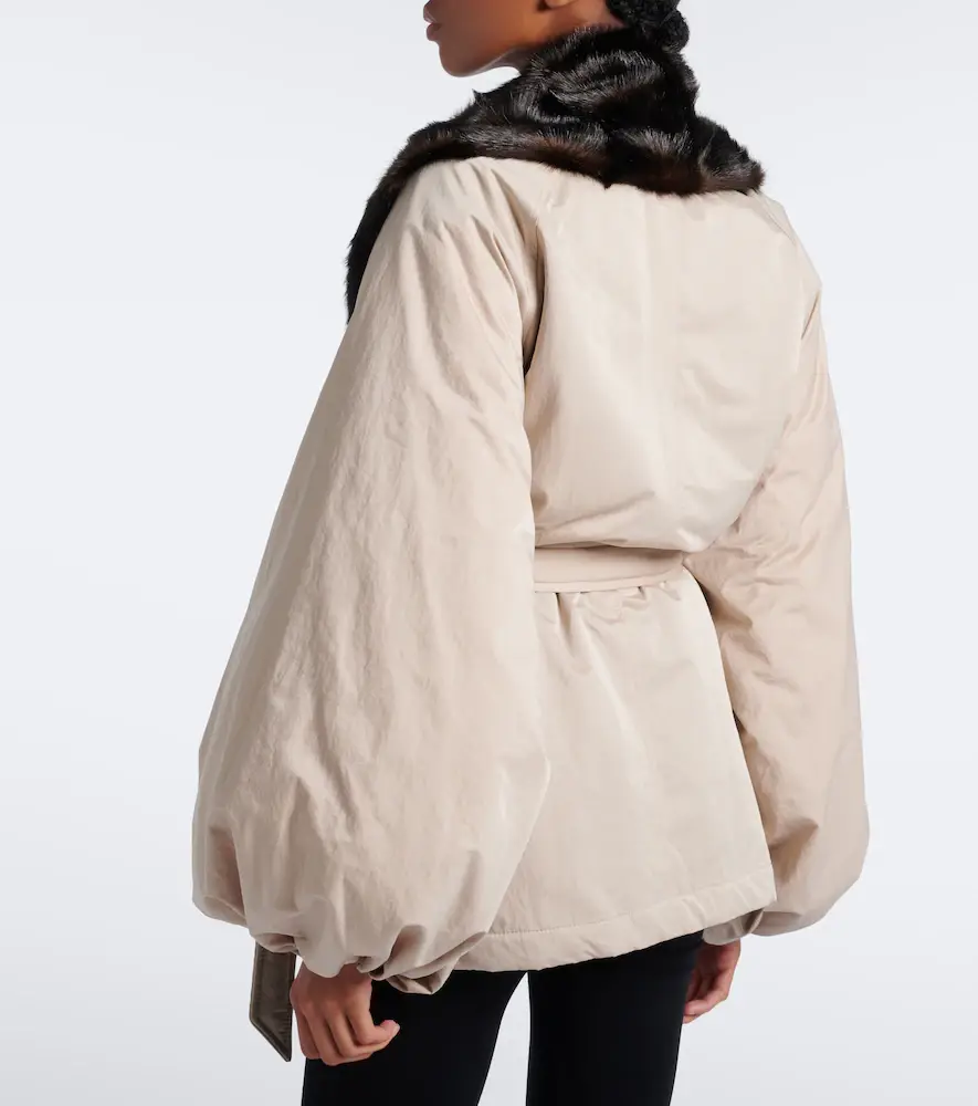 Magda Butrym Shearling-trimmed wrap coat | Thumbnail 6 Magda Butrym Shearling-trimmed wrap coat | Thumbnail 6
