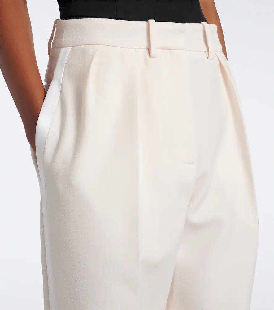 Magda Butrym Pleated silk and wool wide-leg pants | Thumbnail 4 Magda Butrym Pleated silk and wool wide-leg pants | Thumbnail 4
