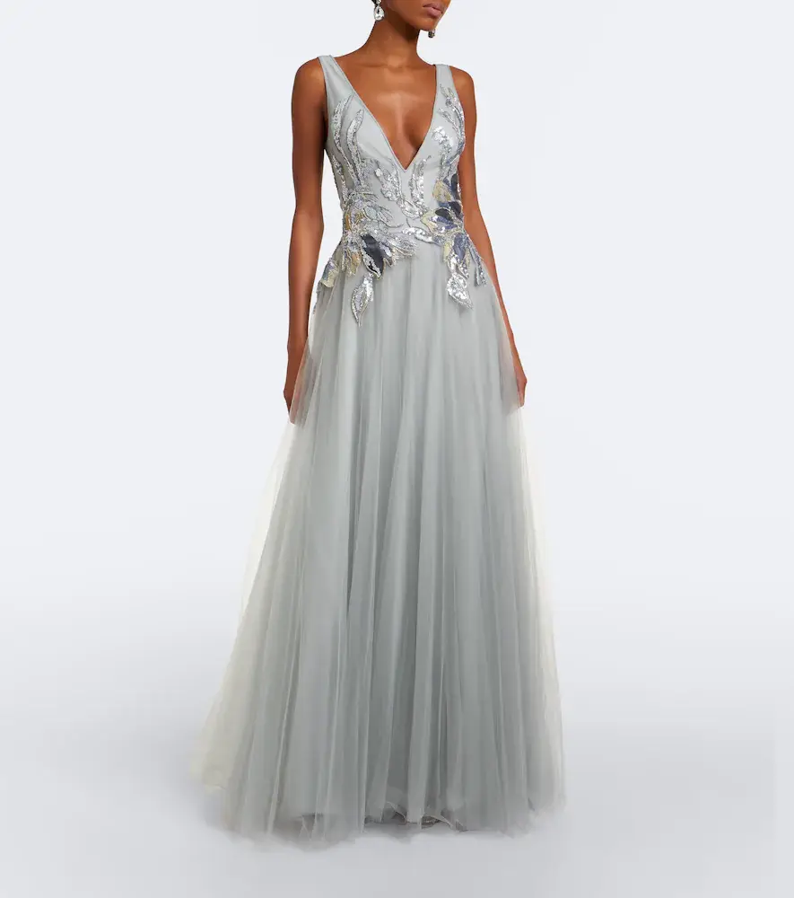 Costarellos Vianna embellished tulle gown | Thumbnail 6 Costarellos Vianna embellished tulle gown | Thumbnail 6