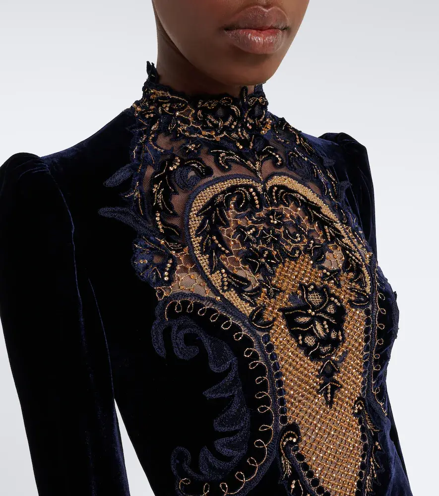 Costarellos Aliska embellished velvet gown | Thumbnail 2 Costarellos Aliska embellished velvet gown | Thumbnail 2