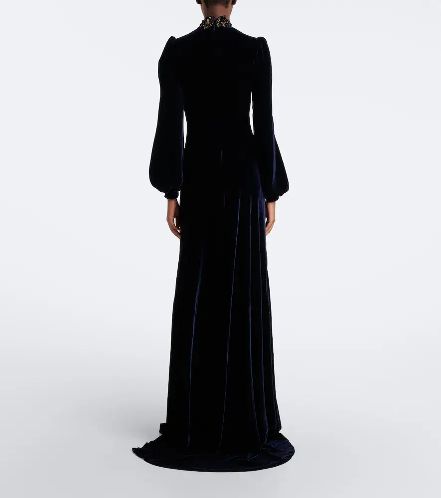 Costarellos Aliska embellished velvet gown | Thumbnail 3 Costarellos Aliska embellished velvet gown | Thumbnail 3