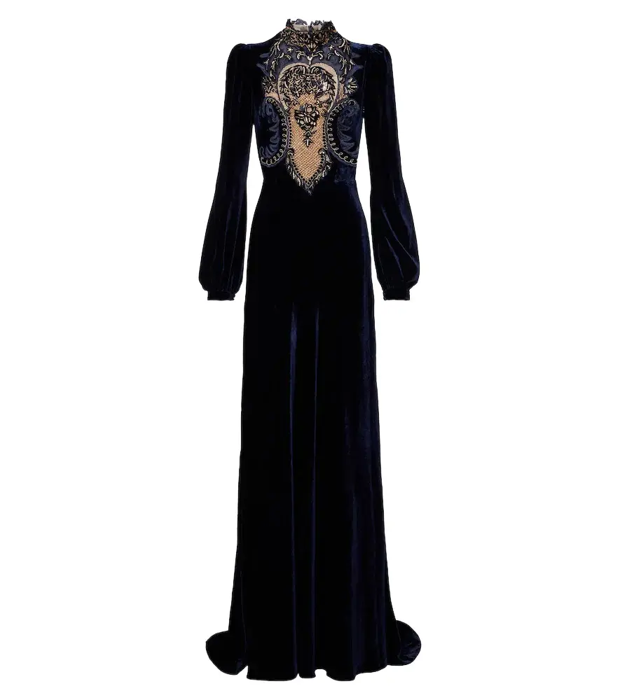 Aliska embellished velvet gown Aliska embellished velvet gown
