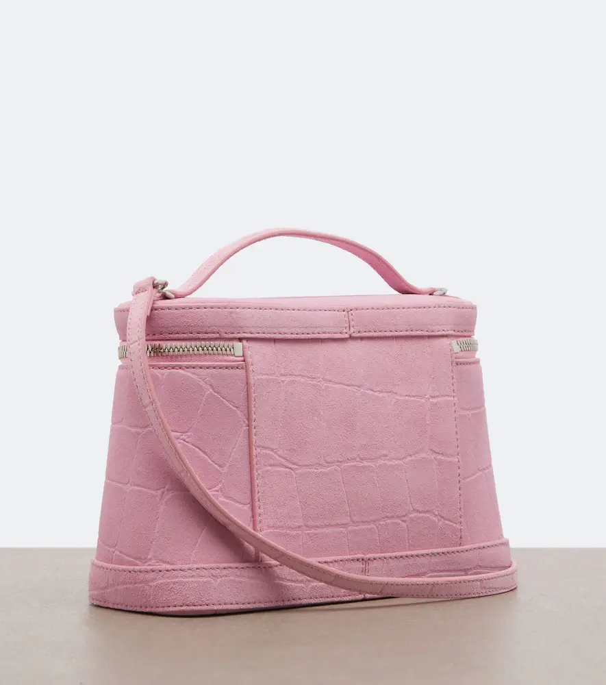 Jacquemus Petit Vanity croc-effect suede vanity bag | Thumbnail 2