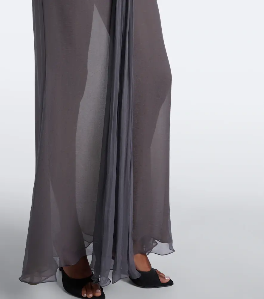 Nensi Dojaka Cutout sheer silk gown | Thumbnail 4 Nensi Dojaka Cutout sheer silk gown | Thumbnail 4