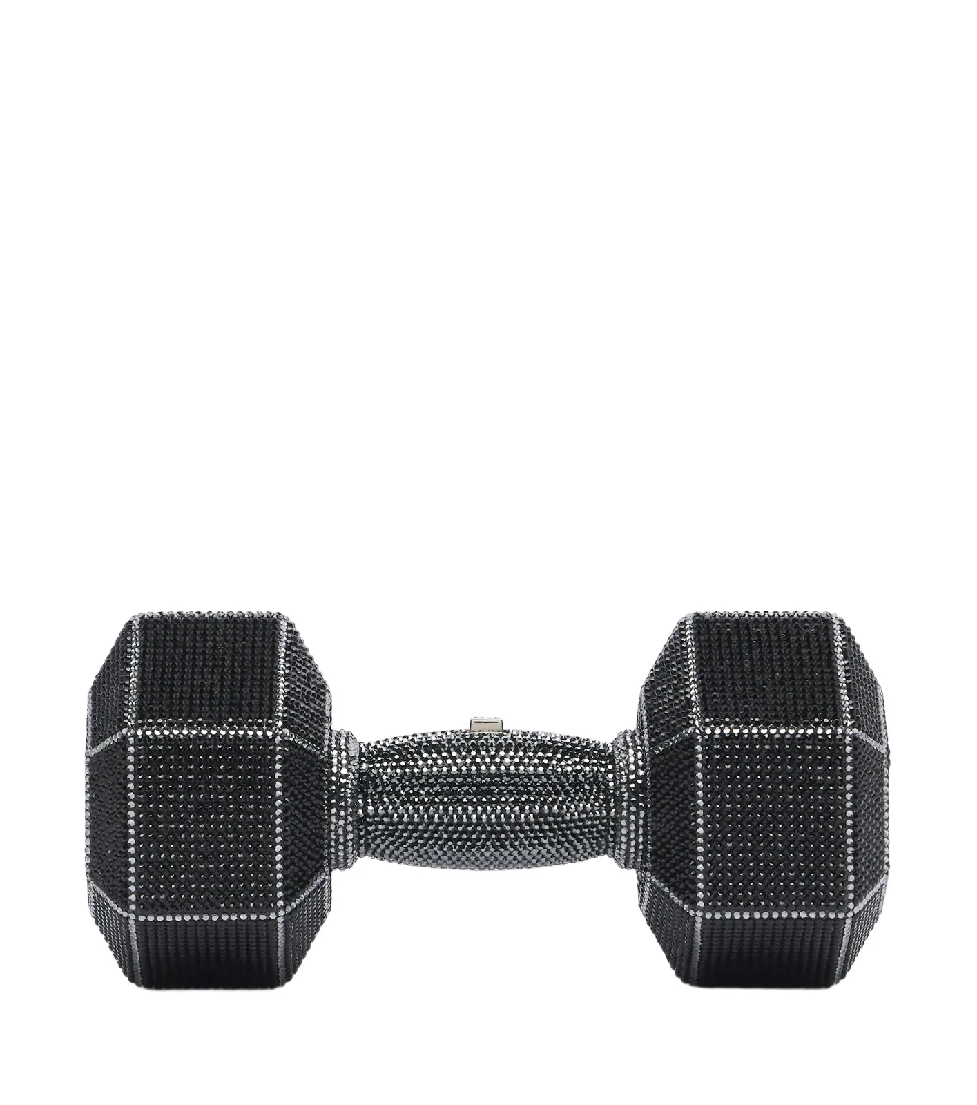 Dumbbell crystal-embellished clutch Dumbbell crystal-embellished clutch