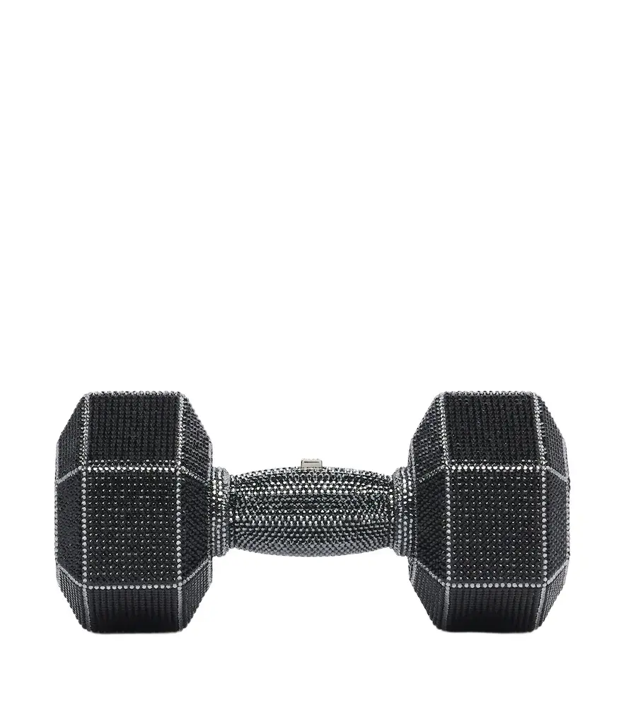 Judith Leiber Couture Dumbbell crystal-embellished clutch