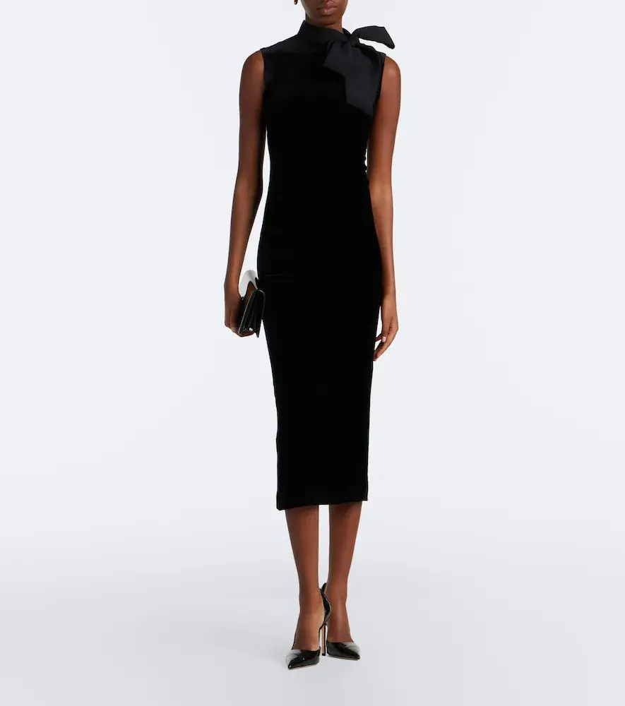 Roland Mouret Tie-neck velvet cocktail dress | Thumbnail 2 Roland Mouret Tie-neck velvet cocktail dress | Thumbnail 2