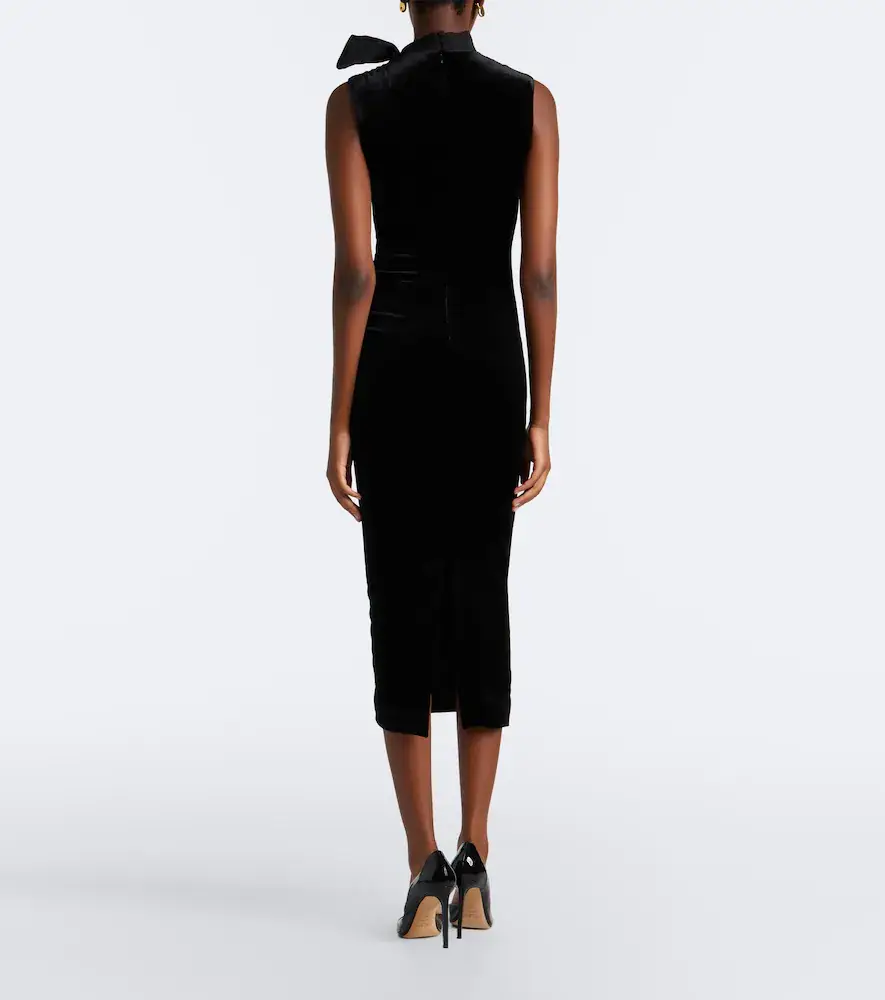 Roland Mouret Tie-neck velvet cocktail dress | Thumbnail 3 Roland Mouret Tie-neck velvet cocktail dress | Thumbnail 3