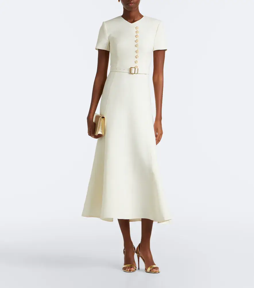 Roland Mouret Belted wool and silk cocktail dress | Thumbnail 6