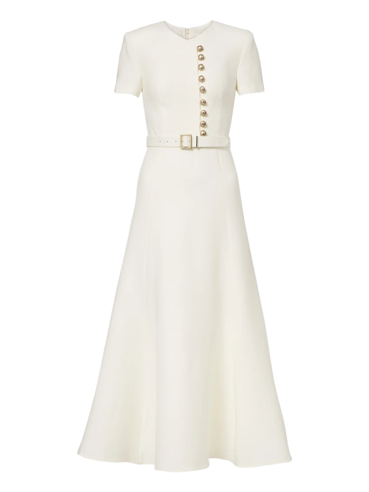 Roland Mouret Belted wool and silk cocktail dress