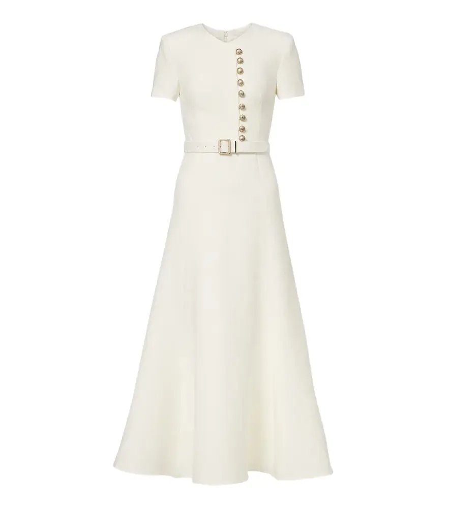 Roland Mouret Belted wool and silk cocktail dress