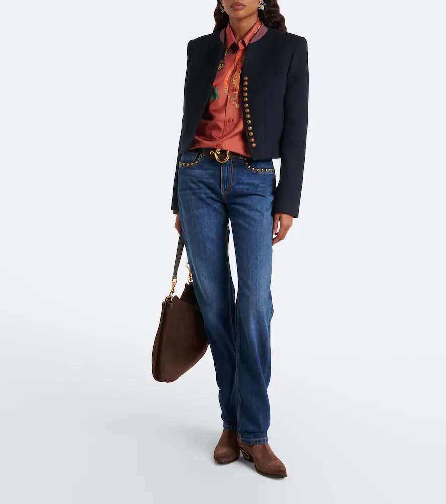 Etro Faded studded straight jeans | Thumbnail 4 Etro Faded studded straight jeans | Thumbnail 4