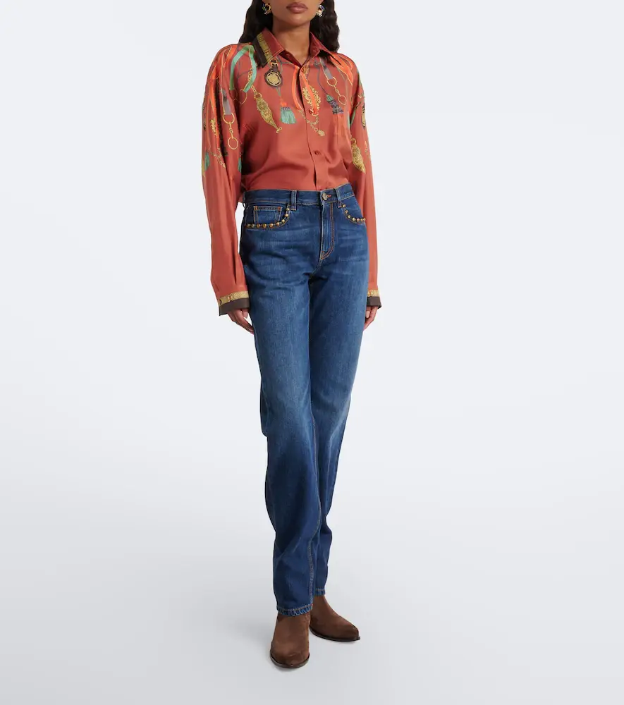 Etro Faded studded straight jeans | Thumbnail 5 Etro Faded studded straight jeans | Thumbnail 5