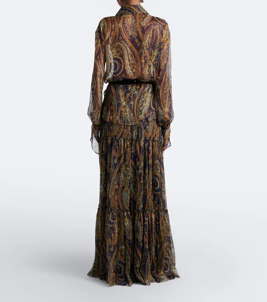 Etro Paisley tiered silk-blend chiffon maxi skirt | Thumbnail 2 Etro Paisley tiered silk-blend chiffon maxi skirt | Thumbnail 2