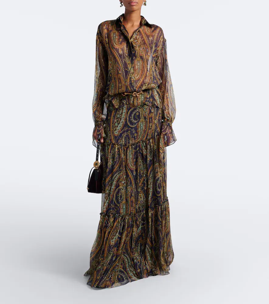 Etro Paisley silk-blend chiffon shirt | Thumbnail 4 Etro Paisley silk-blend chiffon shirt | Thumbnail 4