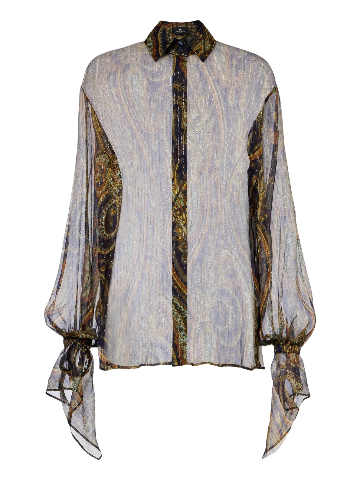 Paisley silk-blend chiffon shirt Paisley silk-blend chiffon shirt