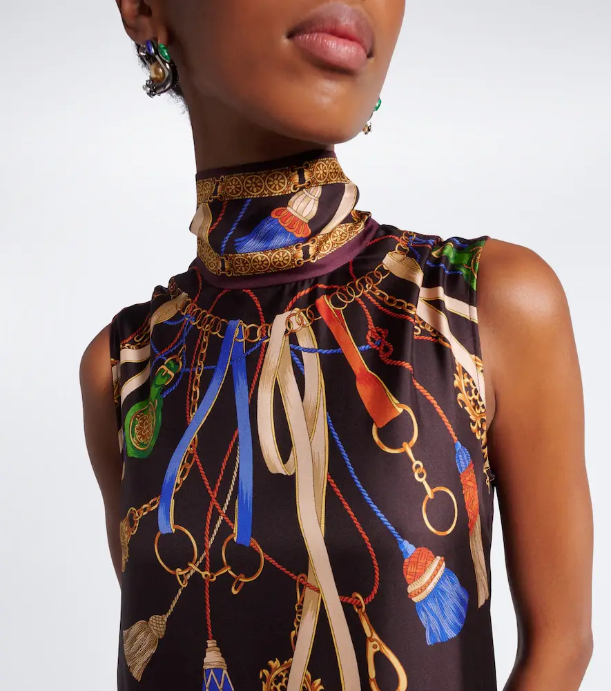 Etro Draped printed silk twill gown | Thumbnail 5 Etro Draped printed silk twill gown | Thumbnail 5