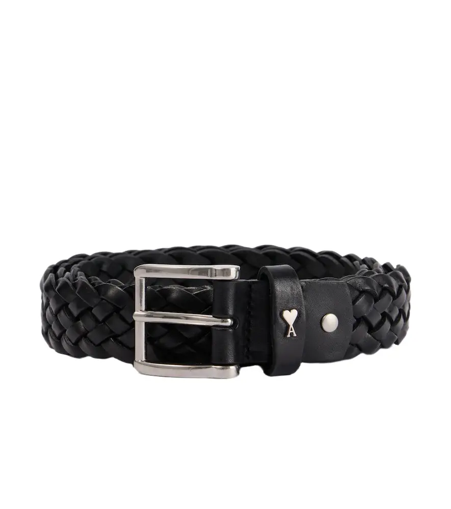 AMI PARIS Paris Paris braided leather belt