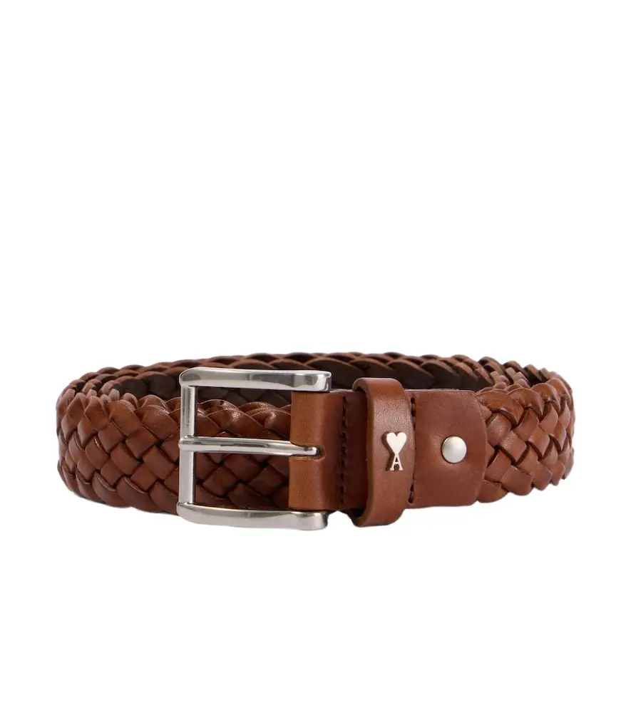 AMI PARIS Paris Paris braided leather belt
