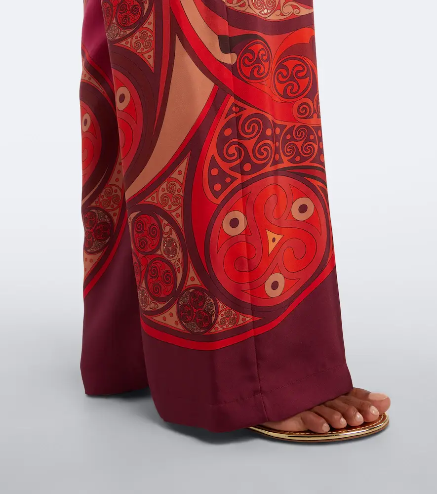 La DoubleJ Club printed silk twill wide-leg pants | Thumbnail 6